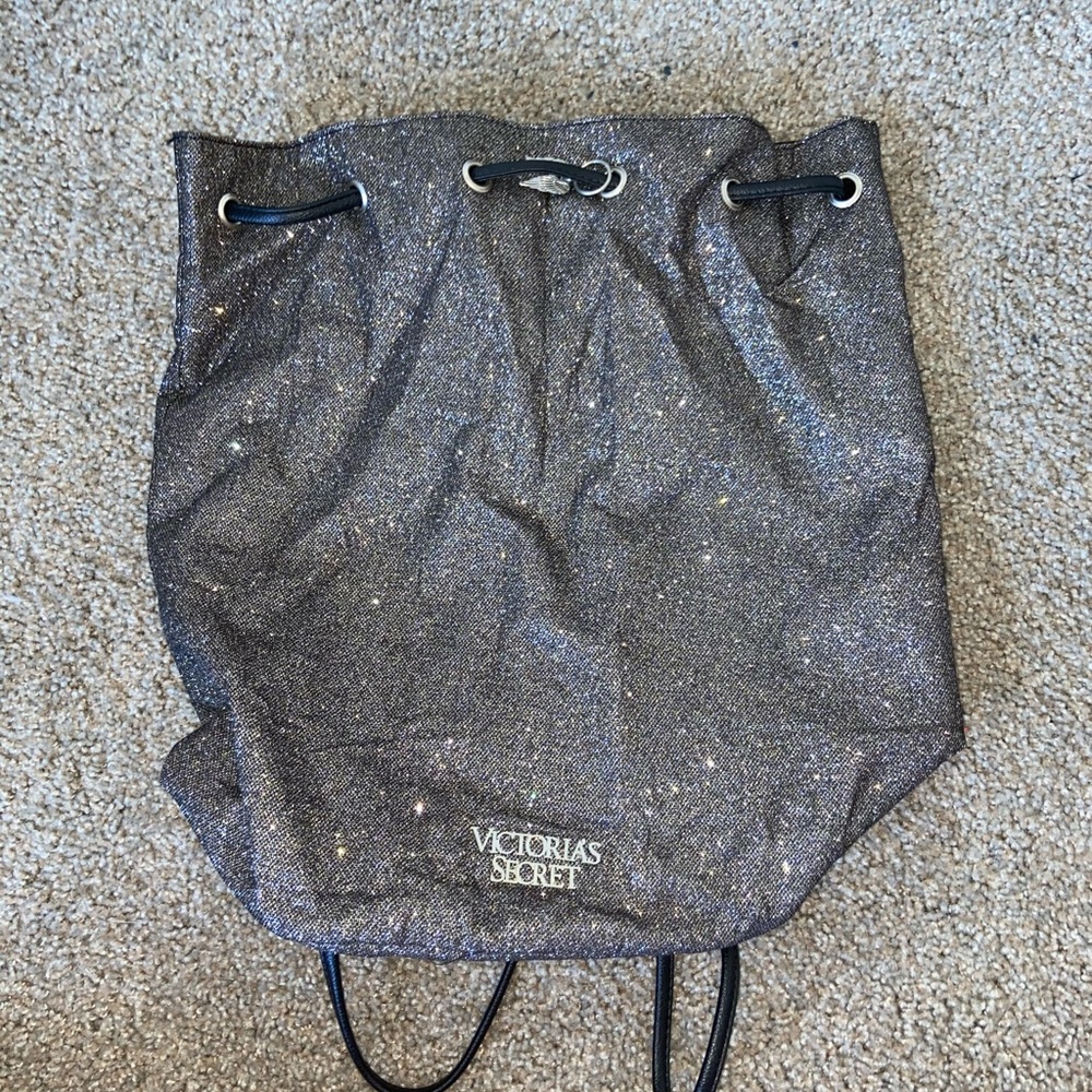 Victoria Secret Glitter Drawstring Bag